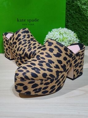 Kate Spade New York Amelia Clogs - Modern Leopard US 6 B NEW